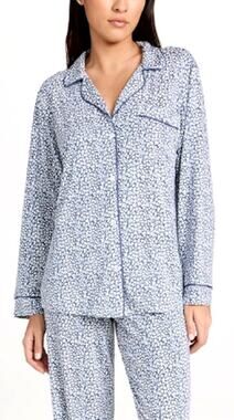 EBERJEY Gisele Longsleeve Pajama Top Buttons Loungewear Size M
